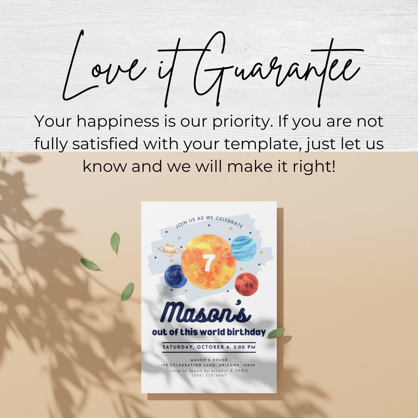 Space 7th Birthday Invitation Seventh Birthday Boy Invite Outer Space Party Galaxy Out of This World Birthday Party Solar System Party 0001