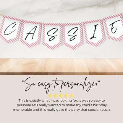 Ice Cream Party Alphabet Banner Letters A to Z Numbers Symbols Happy Birthday Banner Here's the Scoop Party Scoops of Fun Flag Banner 0002