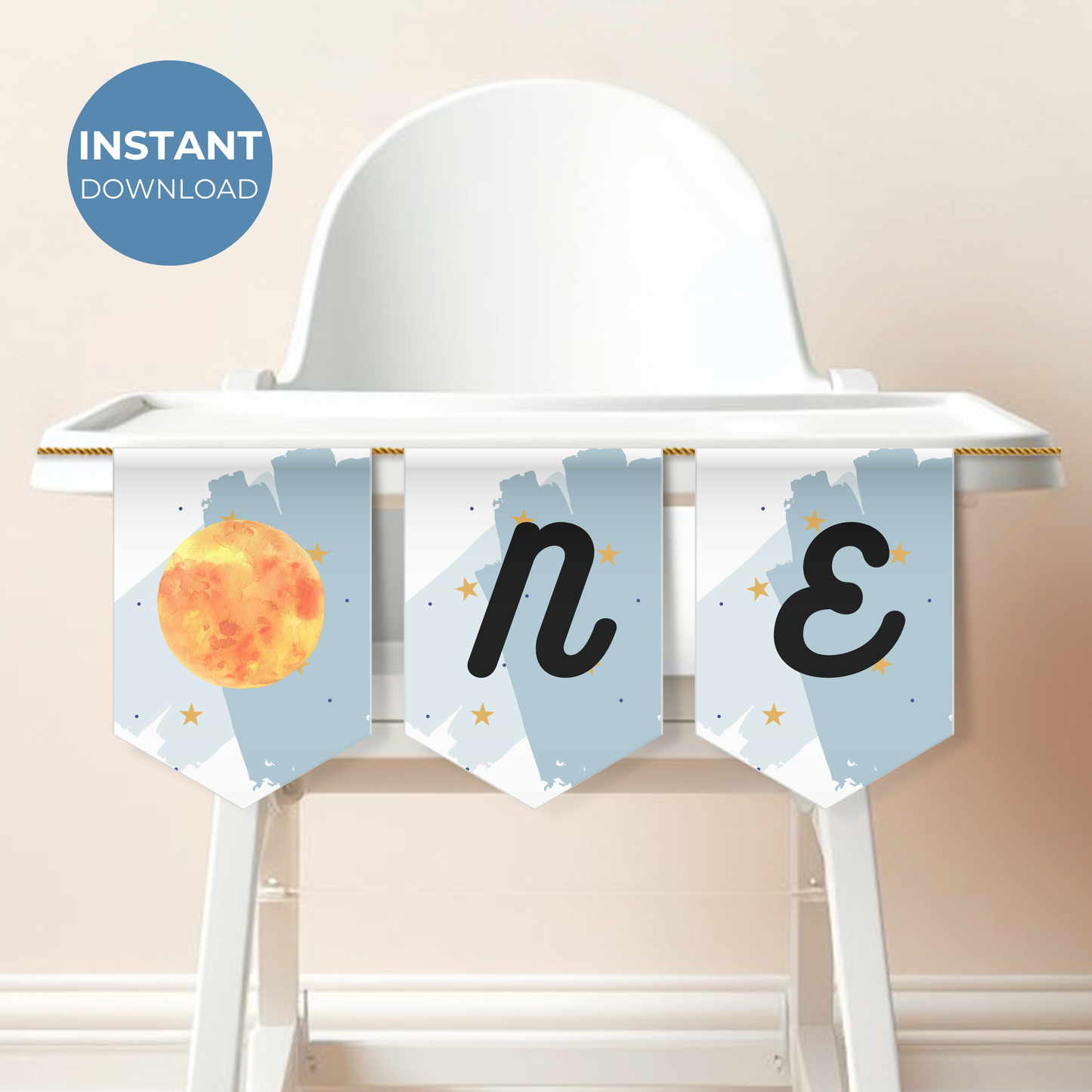 Space High Chair Banner First Birthday Party Decorations Birthday High Chair Banner 1st Birthday Outer Space Party Solar System Party 0001