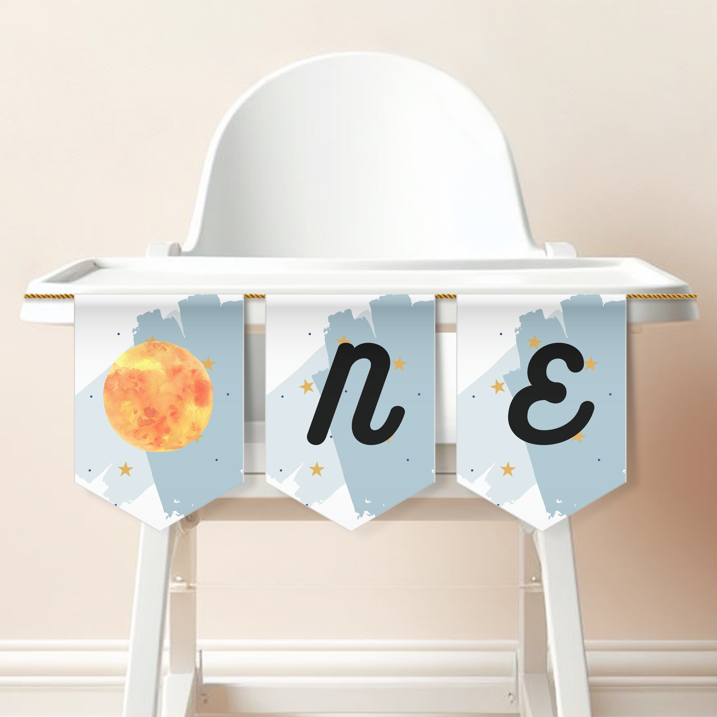Space High Chair Banner First Birthday Party Decorations Birthday High Chair Banner 1st Birthday Outer Space Party Solar System Party 0001