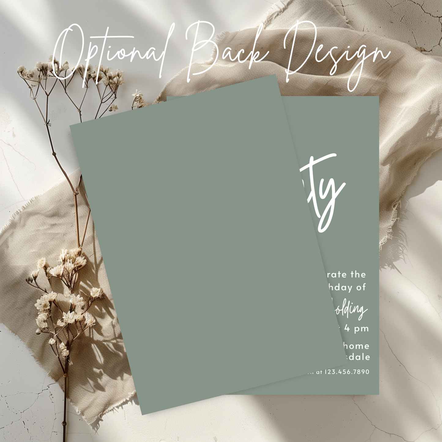 20th Birthday Invitation Sage Green Twentieth Birthday Invite for Woman Simple Elegant Invitation Printable Template Modern Adult 0014