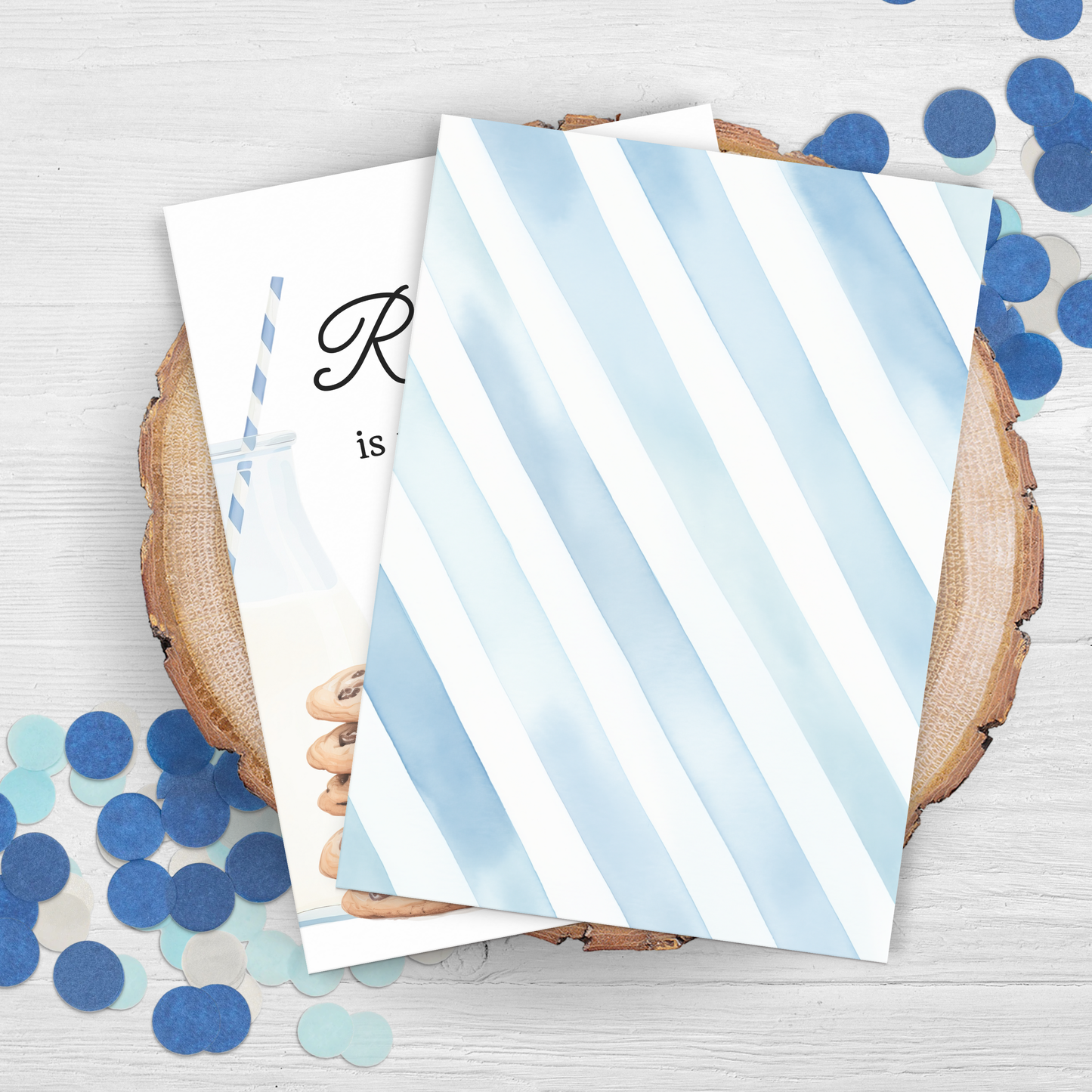 Cookies and Milk 3rd Birthday Invite: Printable Invitation Template 0005