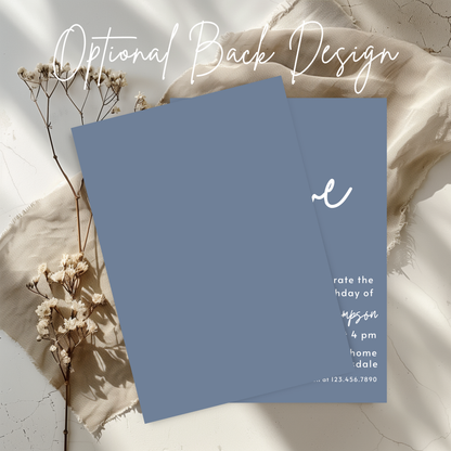 12th Birthday Invitation for Girl Dusty Blue Twelfth Birthday Invite Dusty Blue Birthday Teenager Simple Invitation Printable Template 0011