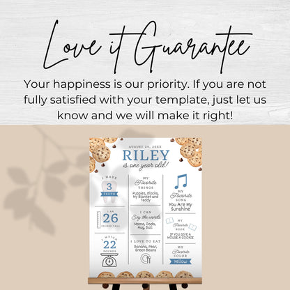 Milestone Board Milk and Cookies First Birthday Sign First Year Milestone Sweet Cookie Birthday Milestone Tough Cookie Birthday Sign  0005