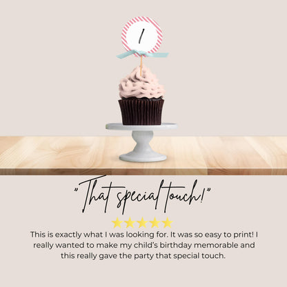 Cupcake Toppers 1st Birthday Ice Cream Party Decorations Here's the Scoop First Birthday Decor Party Supplies Sweet One Birthday Topper 0002