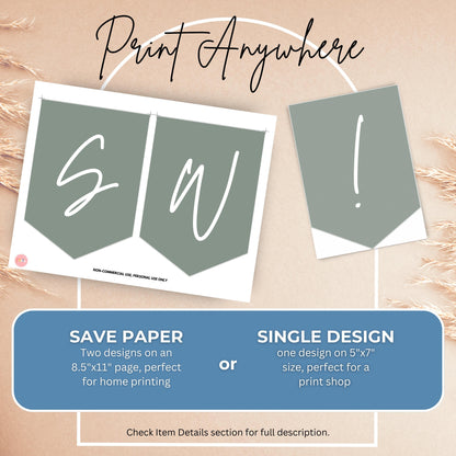 Sage Green Sweet Sixteen Banner Sage Green Party Banner Letters Banner Sage Green Teen Party Sweet 16 Flag Happy Birthday Flags 0003