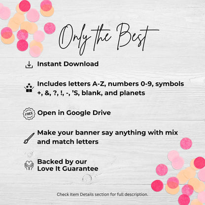 Ice Cream Party Alphabet Banner Letters A to Z Numbers Symbols Happy Birthday Banner Here's the Scoop Party Scoops of Fun Flag Banner 0002