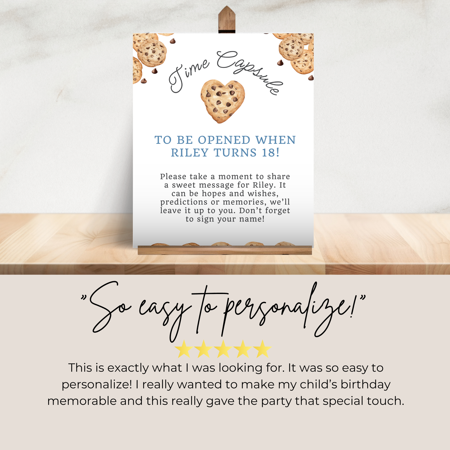 Time Capsule Sign and Notes One Tough Cookie Party Decoration Time Capsule One Sweet Cookie Sign Milk and Cookies Theme First Birthday 0005
