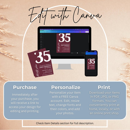 35th Birthday Invitation 35th Birthday Invite 35th Birthday for Him 35th Birthday Invitation for Him 35th Birthday Invitations for Men 0007