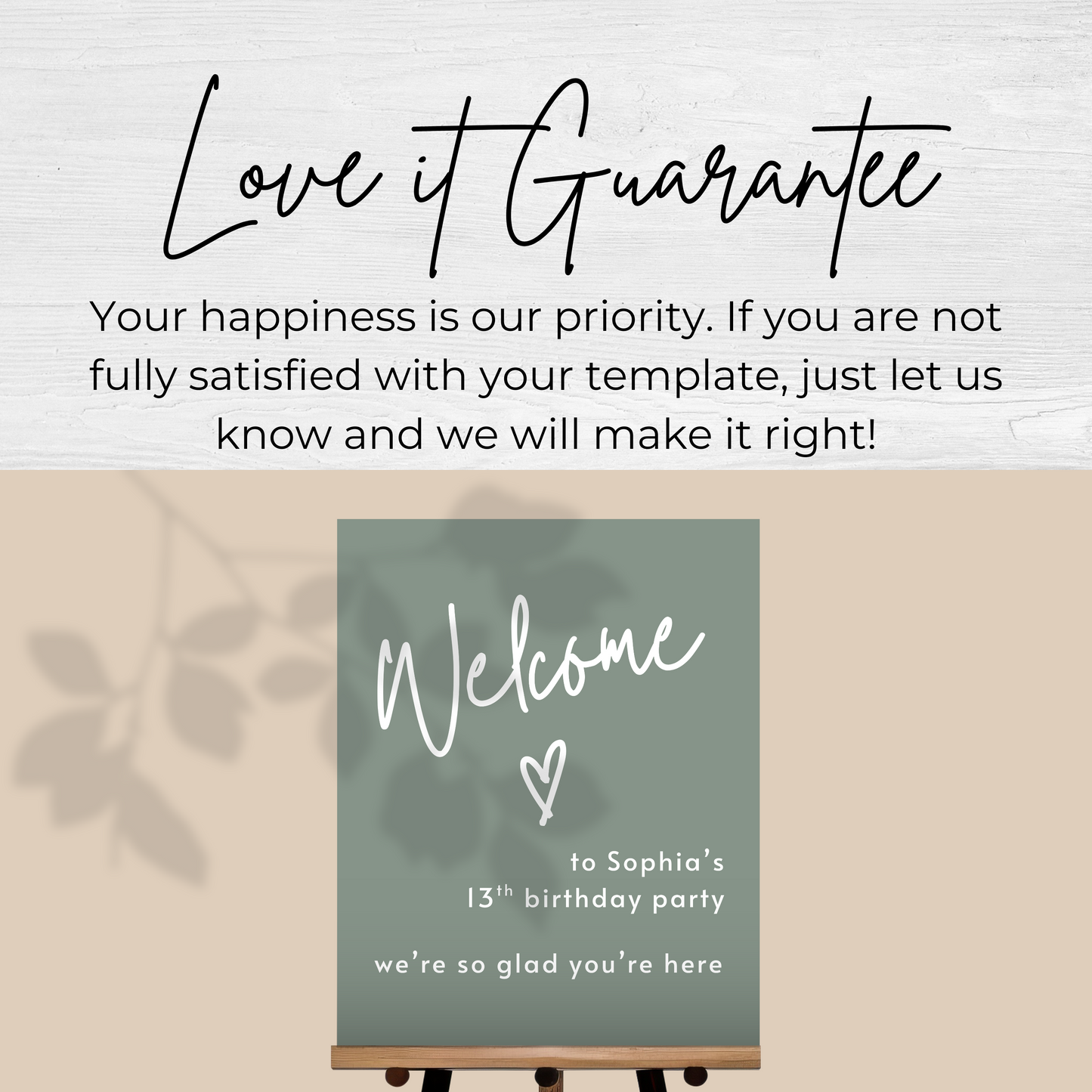 13th Birthday Party Welcome Sign: Editable Digital Download Sign 0003