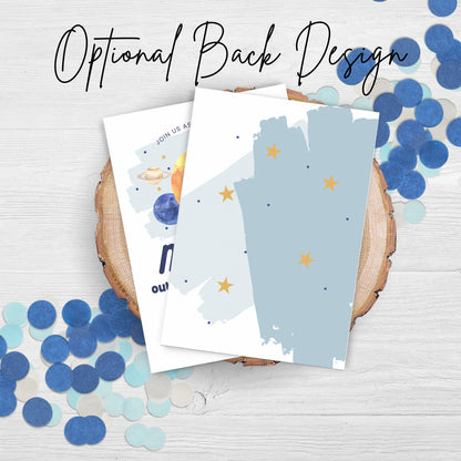 Space 8th Birthday Invitation Eighth Birthday Boy Invite Outer Space Party Galaxy Out of This World Birthday Party Solar System Party 0001