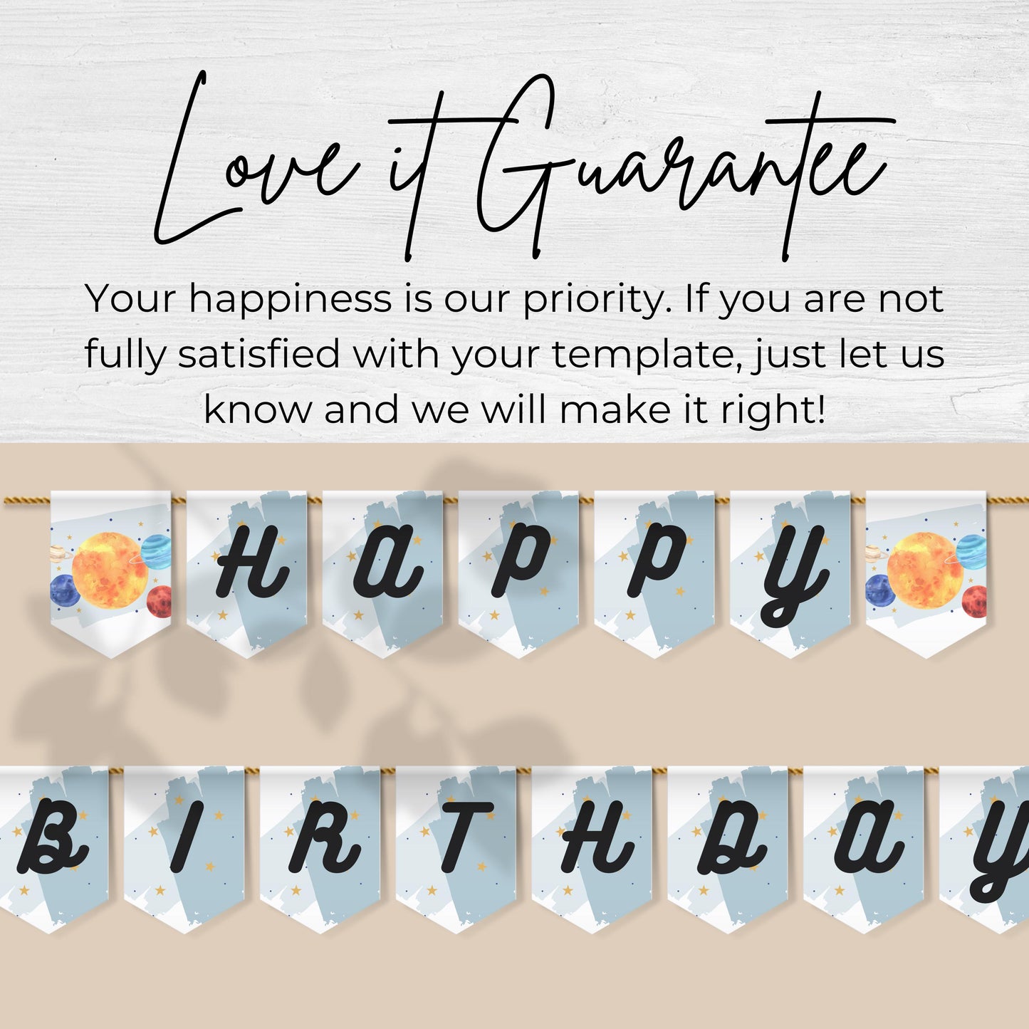 Space Party Alphabet Banner Letters A to Z Numbers Symbols Happy Birthday Banner Galaxy Birthday Solar System Party Flag Banner 0001