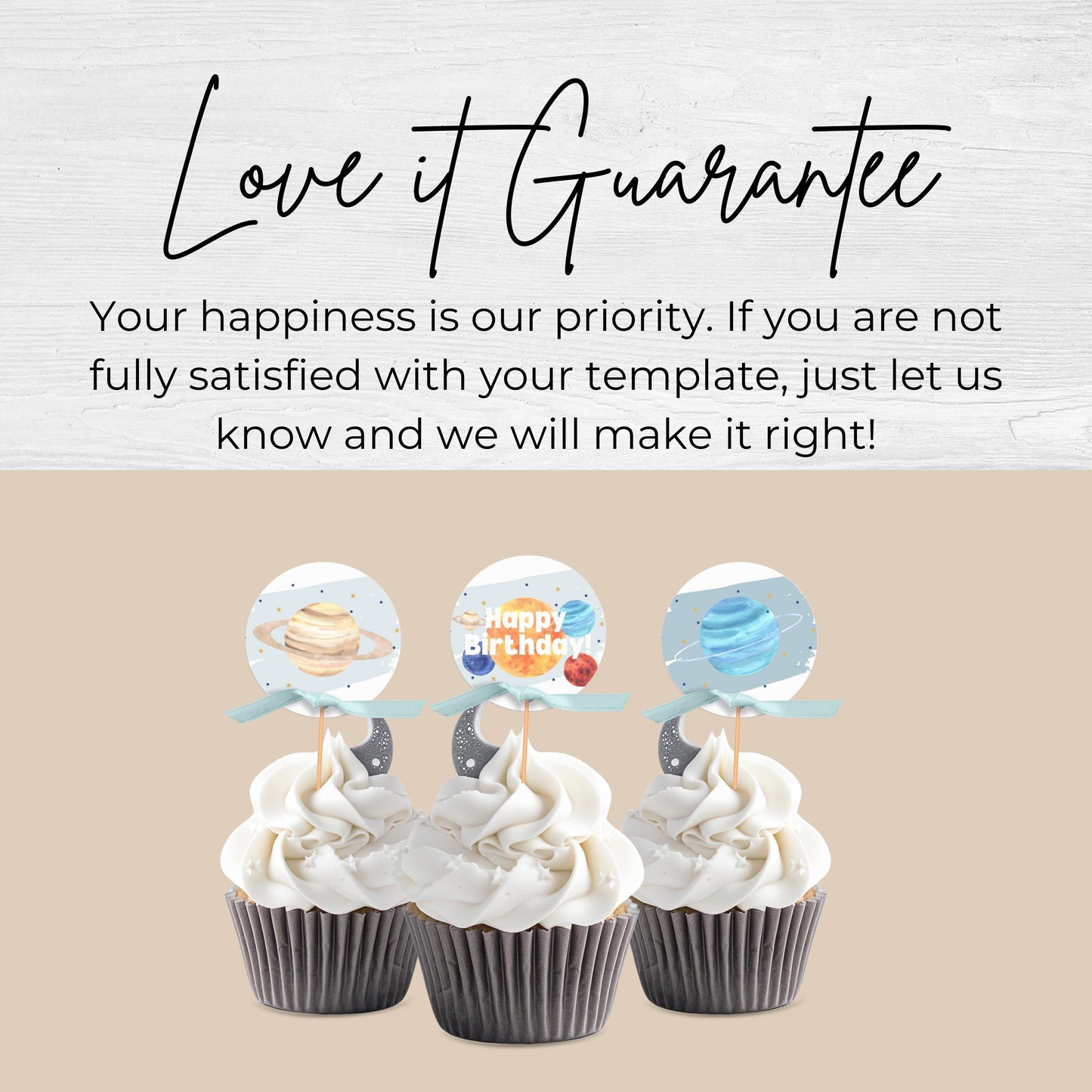 Space Cupcake Toppers Out of This World Party Decorations Cake Toppers Space Party Solar System Party Birthday Decor Party Supplies 0001