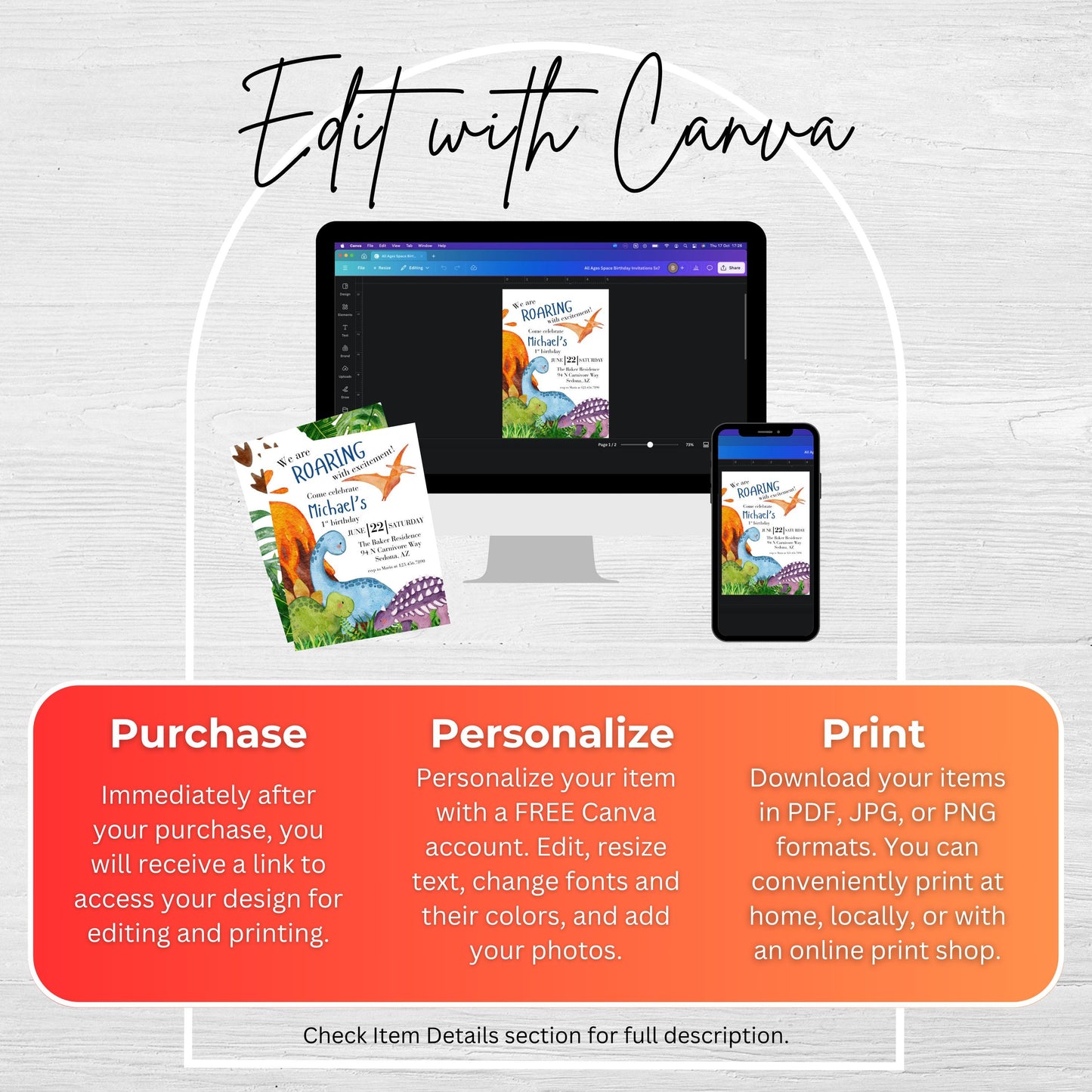 Dinosaur First Birthday Invitation First Dinosaur Birthday Dinosaur Invitation 1st Birthday Invite Boy First Birthday Dinosaur Invite 0008