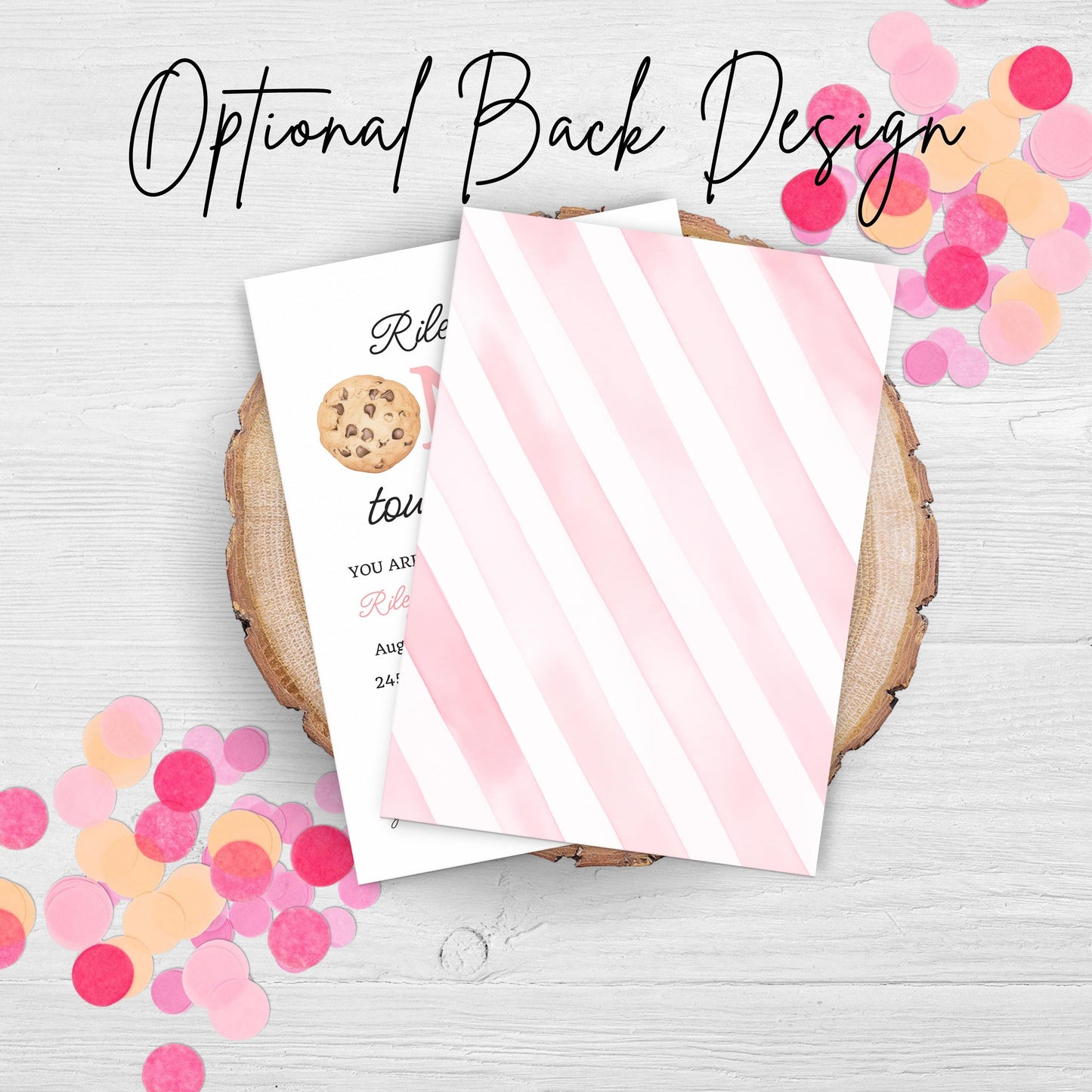 One Tough Cookie Birthday Invitation First Birthday Girl Milk Cookies Party 1st Birthday Cookie Sweet Celebration Toddler Birthday Cute 0009