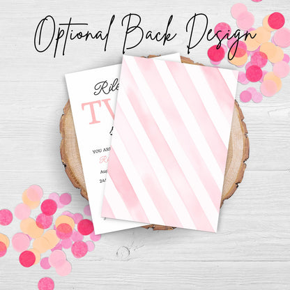 Two Sweet Cookie Birthday Invitation Second Birthday Milk Cookies Party 2nd Birthday Cookie Sweet Celebration Toddler Girl Birthday 0009