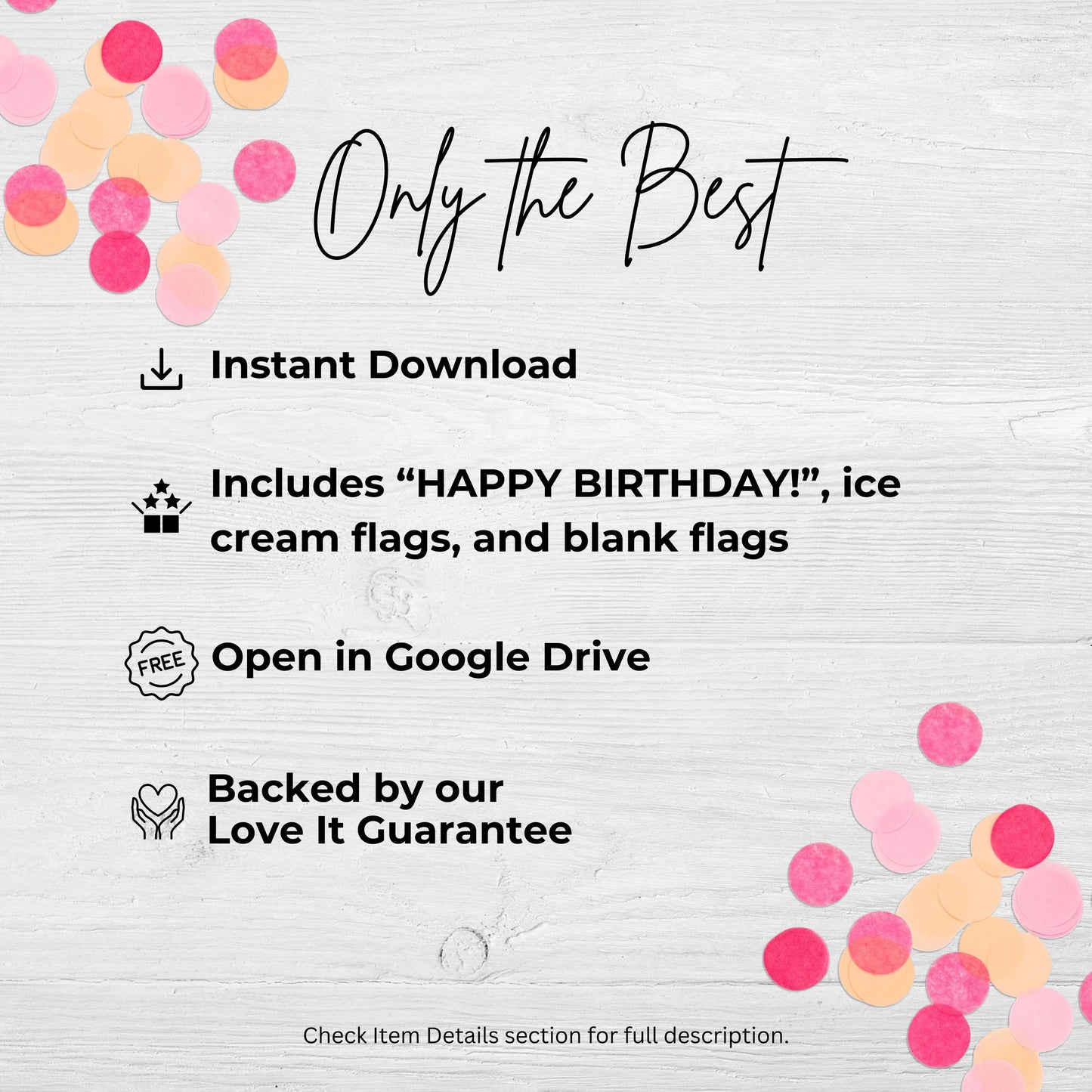 Ice Cream Happy Birthday Banner Sweet Party Banner Here's the Scoop Party Scoops of Fun Flag Printable Banner Girl Party Bunting 0002