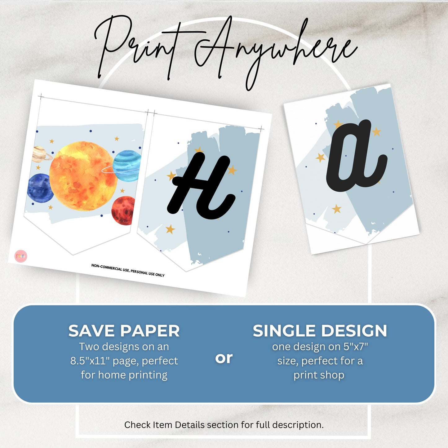 Space Happy Birthday Banner Space Party Decorations Out of This World Birthday Bunting Outer Space Party Birthday Solar System Party 0001