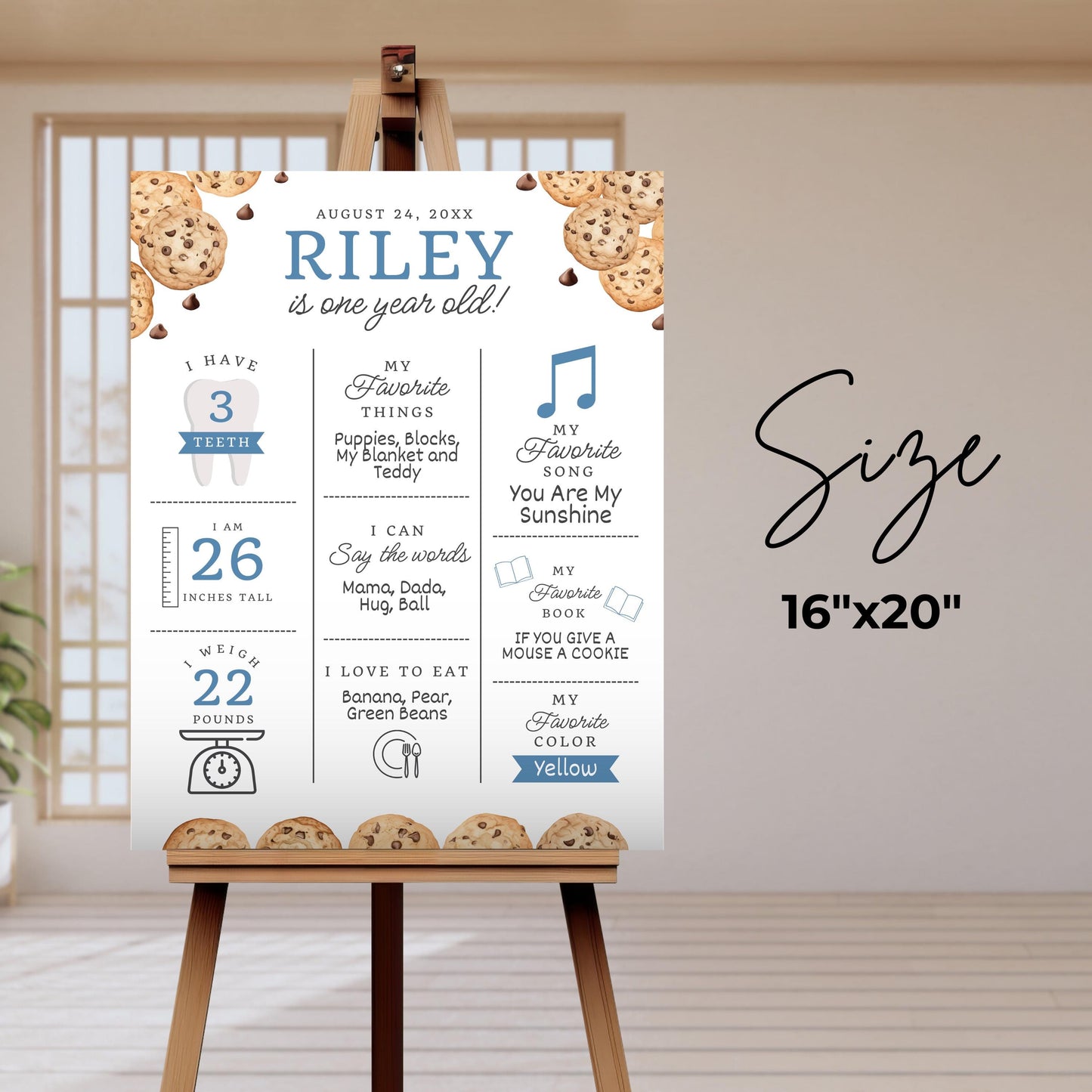 Milestone Board Milk and Cookies First Birthday Sign First Year Milestone Sweet Cookie Birthday Milestone Tough Cookie Birthday Sign  0005