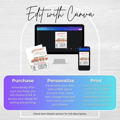 Chugga Chugga Choo Choo Birthday Invitation Train Party Birthday Invitation Train All Aboard All Ages Birthday Full Steam Ahead Boy 0006