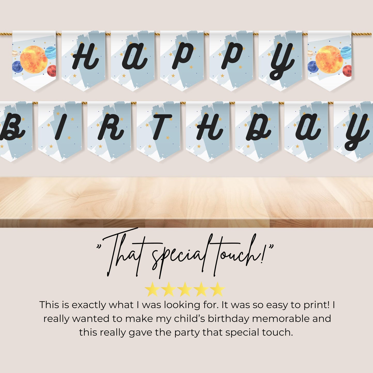 Space Happy Birthday Banner Space Party Decorations Out of This World Birthday Bunting Outer Space Party Birthday Solar System Party 0001