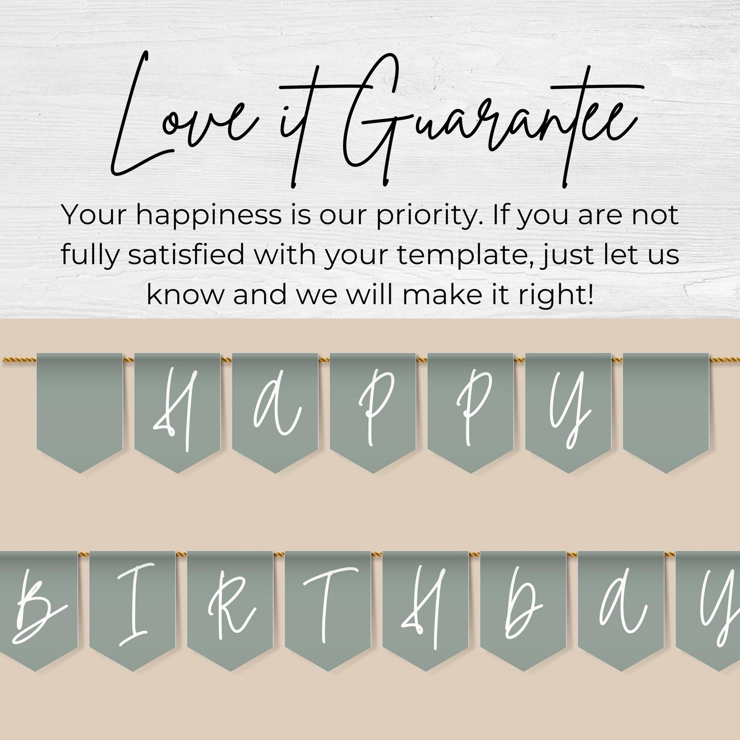 Sage Green Party Alphabet Banner Letters A to Z Numbers Symbols Happy Birthday Banner Sage Green Teen Party Sweet Sixteen Flag Banner 0003