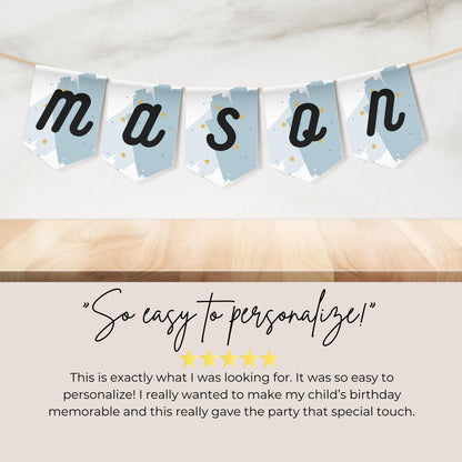 Space Party Alphabet Banner Letters A to Z Numbers Symbols Happy Birthday Banner Galaxy Birthday Solar System Party Flag Banner 0001